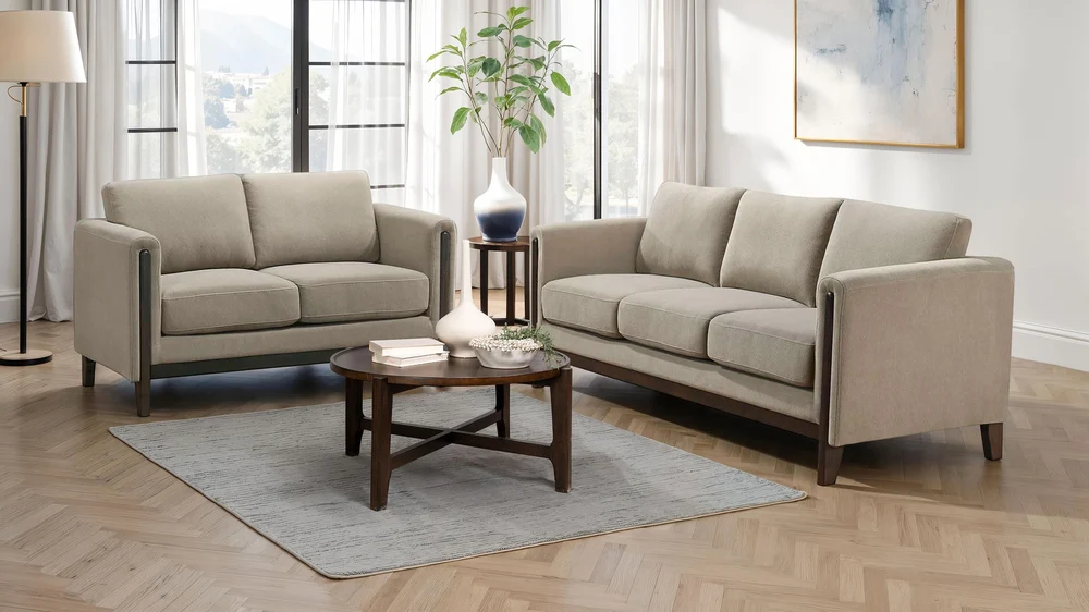 Coaster sectional in a living room