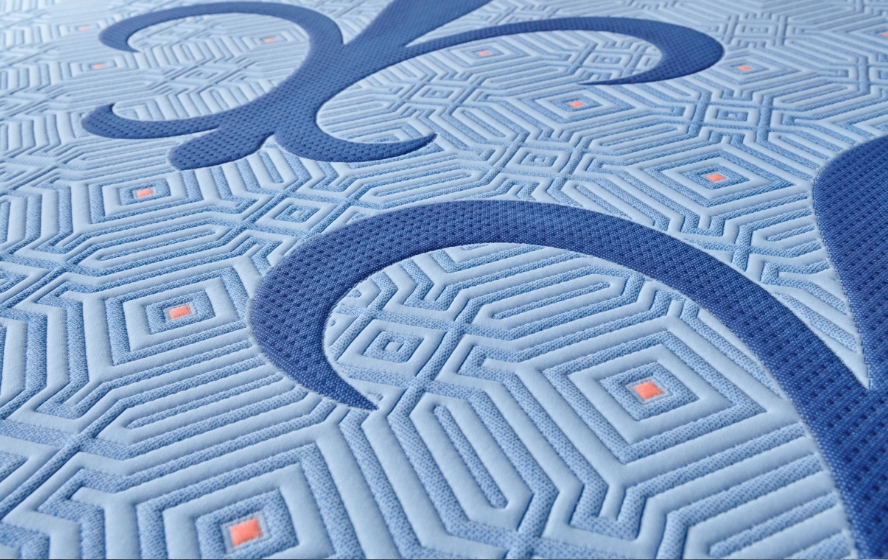 Closeup of Stearns & Foster mattress pattern